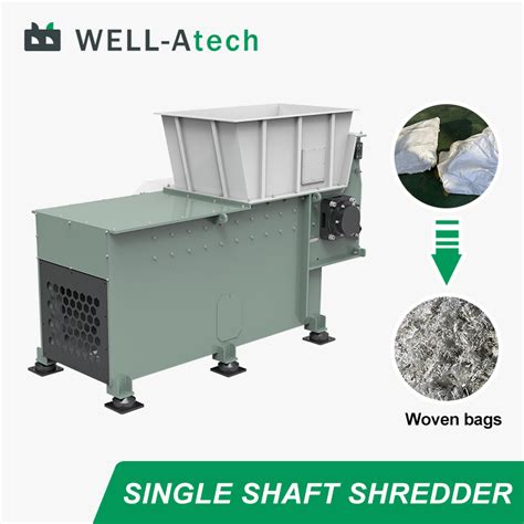 Single Shaft Shredding Machine Textile Fiber Waste Plastic Drum Rubber