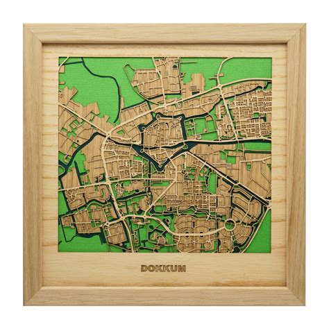 Dokkum, Natural Wood Map - MAPLAB