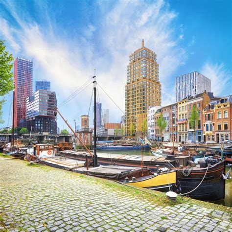 Veerhaven Harbour Of Rotterdam Stock Image Image Of Bridge