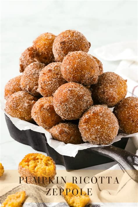 Pumpkin Ricotta Zeppole (Italian Doughnuts) - Marisa's Italian Kitchen