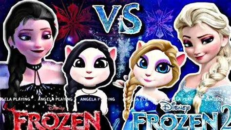 My Talking Angela 2 Bad Elsa Killed Good Elsa New Editorial 🖤 Good Vs Bad 😔 Cosplay Frozen