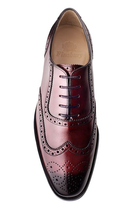 Chaussure Pour Homme En Cuir Mod Le Zach Bordeaux Finsbury Shoes