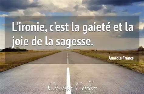 Citation Anatole France Sagesse Lironie Cest La Gaieté Et La Joie