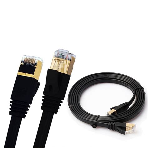 Cat7 Flat Unshielded Ethernet Cable High Speed Internet Network Rj45