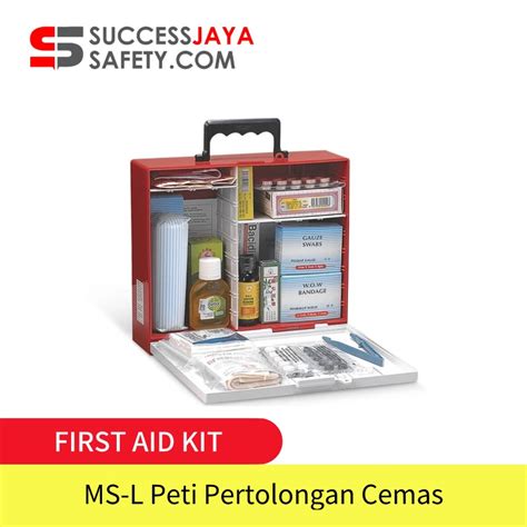 First Aid Kits Medium Ms M Plastic Box Wipes Scissor Tweezer Usage Card