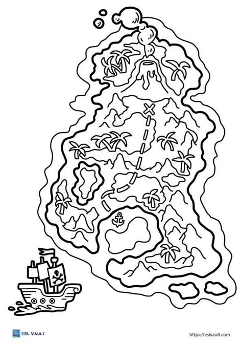 22 Pirate Map Coloring Page TravisEllah