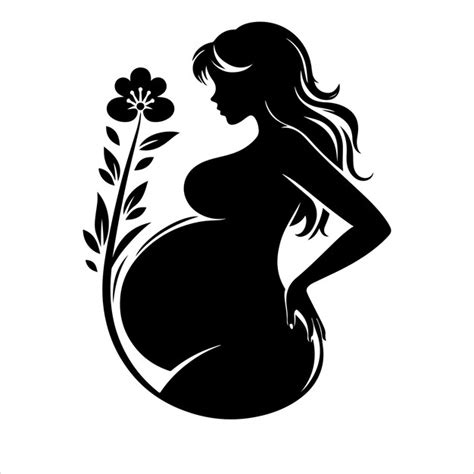 Premium Vector Pregnant Woman Vector Silhouette