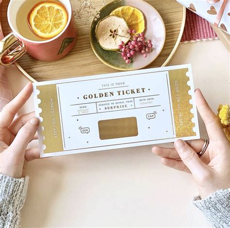 The Golden Ticket Scratch Card By Rodo Creative Golden Ticket