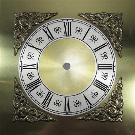 Square Metal Clock Dials