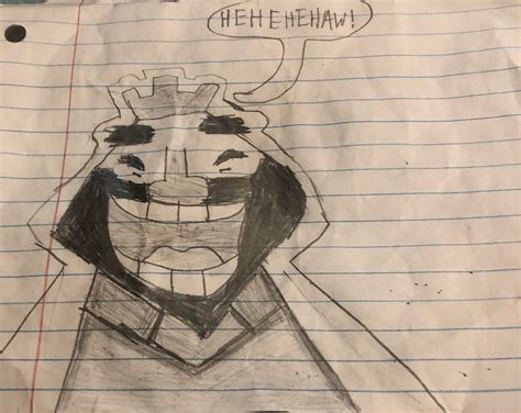 I drew the laughing king during art, thoughts? : r/ClashRoyale