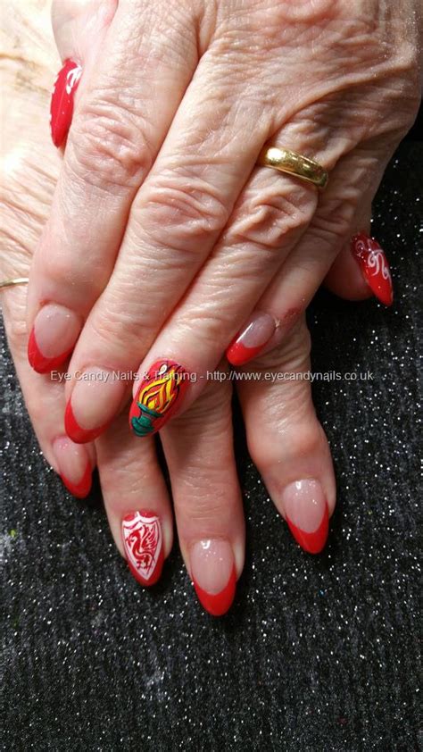 Social Build Lfc Liverpool Football Club Emblem Freehand Nail Art