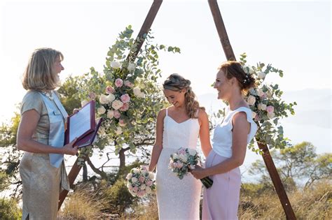 Same Sex Destination Wedding Elopement In Spain Two Brides Tie The