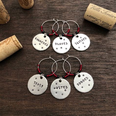 Wine Glass Charms Personalized Glass Charms Personalized Etsy