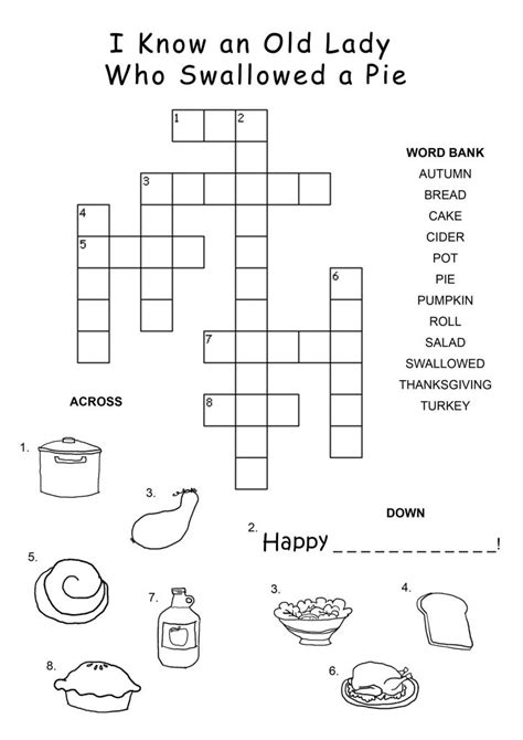 Kids Crossword Puzzles Printable