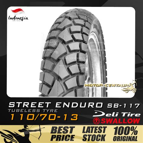 TAYAR MOTOSIKAL SWALLOW DELI SB117 SB 117 STREET ENDURO TYRE 60 70 80