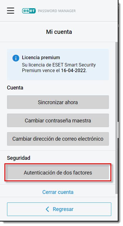 Kb Habilitar La Autenticaci N De Dos Factores Fa Usando Eset