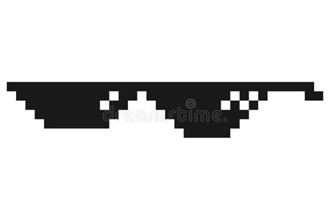 Pixel sunglasses icon stock vector. Illustration of memes - 119306686