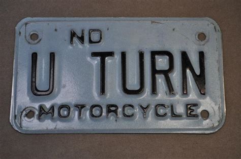 Sell NORTH DAKOTA PERSONALIZED MOTORCYCLE LICENSE PLATE - "U TURN" - ND ...