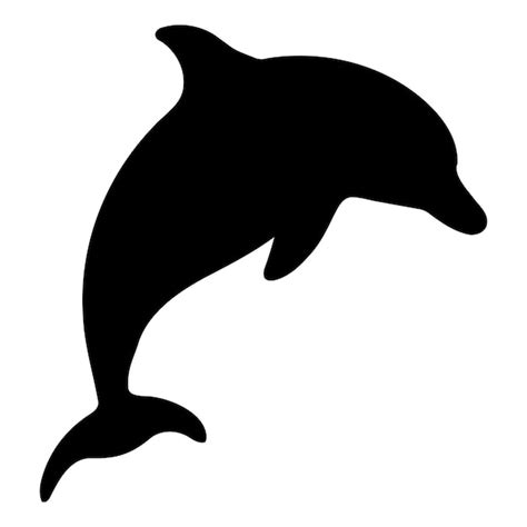 Premium Vector | Jumping dolphin silhouette isolated Vector illustration