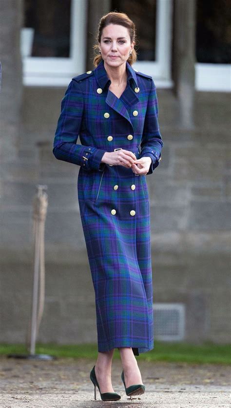 Kate In Tartan Holland Co Coat Fashion Kate Middleton Style Coat Trends