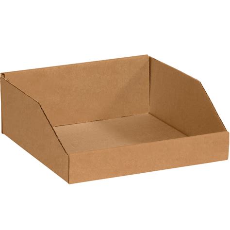 12 X 12 X 4 12 Kraft Open Top Corrugated Bin Box