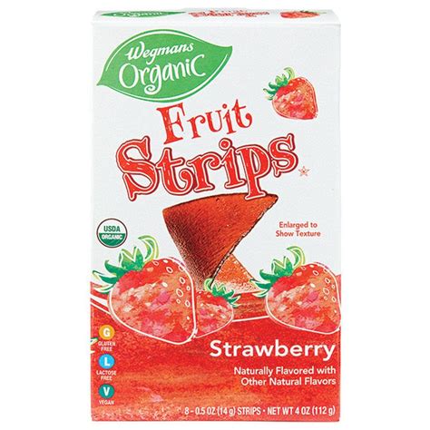 Wegmans Organic Strawberry Fruit Strips 8 Count Wegmans