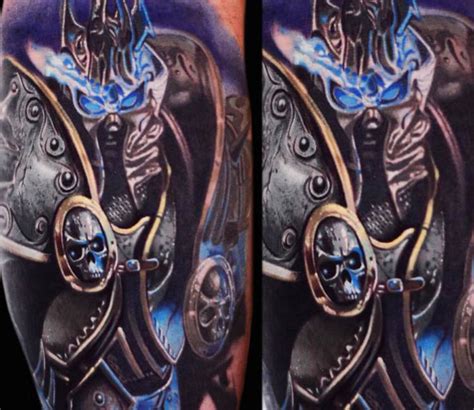 Lich King from Word of Warcraf tattoo by Ben Ochoa | Post 16905