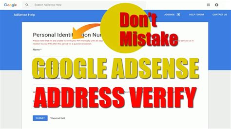 How To Verify Address In Google Adsense Account Address Verify