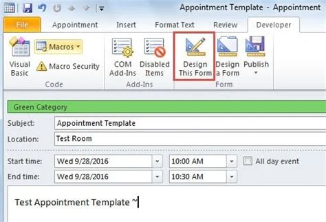 2 Ways to Create Appointment and Meeting Templates in Outlook - Data ...