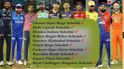 TATA IPL 2023 Schedule: IPL 2023 All Teams Schedule, Venues, Teams ...