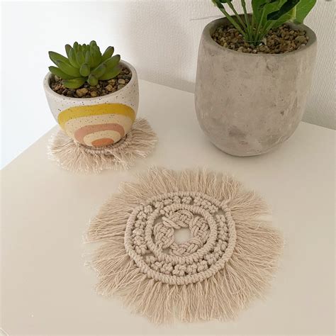 Any 2 Handmade Macrame Coasters Please Make Note When Etsy