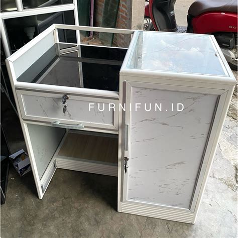 Jual Meja Kasir Kaca Meja Kasir Aluminium Kombinasi Acp Shopee