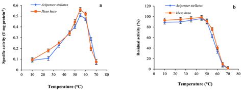 A Optimum Temperature The Enzymatic Activity Of Both Trypsins Was