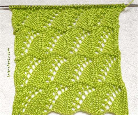 Free Knitting Patterns Lace Wavy Stitch Knitting Pattern