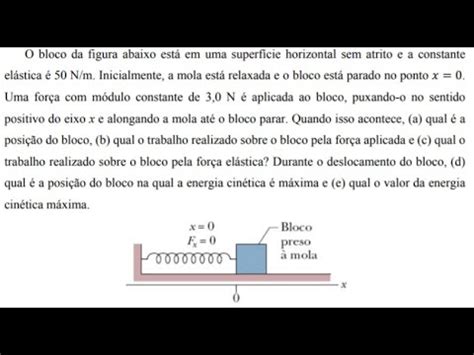 O Bloco Da Figura Abaixo Est Em Uma Superf Cie Horizontal Sem Atrito E