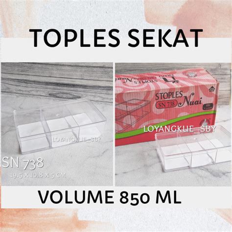 Jual Pcs Lusin Toples Sekat Persegi Panjang Sn Nuai