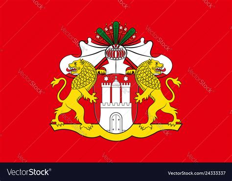 Flag Of Hamburg Germany Royalty Free Vector Image