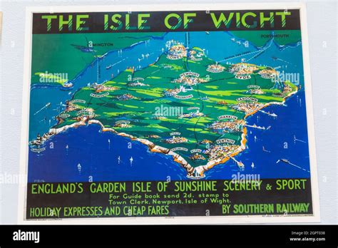 Mappa Vintage Dell Isola Di Wight Immagini E Fotografie Stock Ad Alta