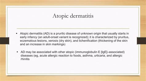 Atopic Dermatitis Ppt