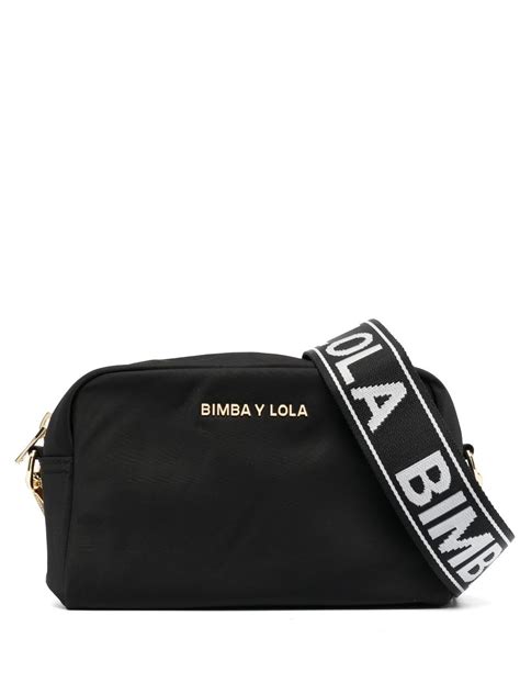 Bimba Y Lola Small Logo Plaque Crossbody Bag Farfetch Bags Black