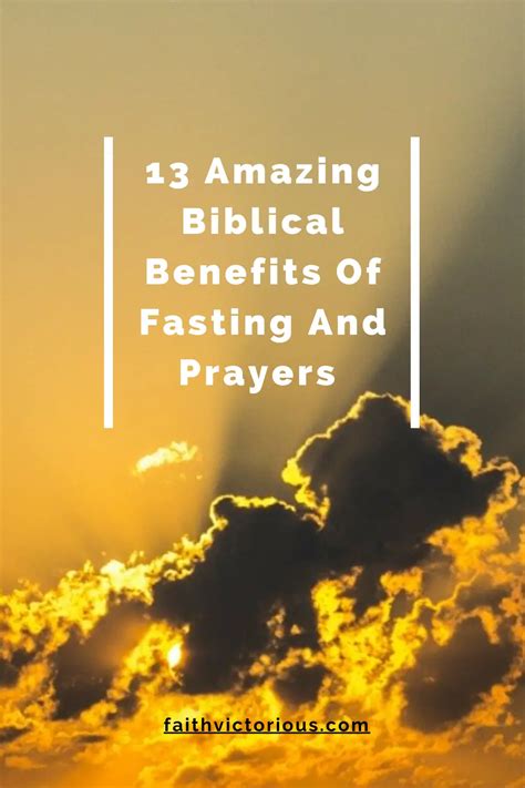 13 Amazing Biblical Benefits Of Fasting And Prayers Faith Victorious