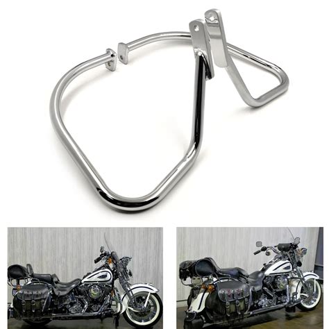 Httmt Chrome Rear Saddlebag Guard Crash Bar Compatible With Harley Softail Heritage Springer