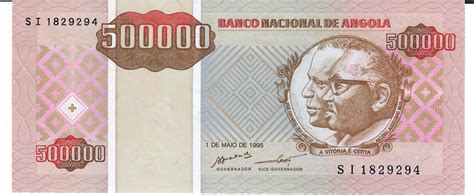 Angola Kwanzas Reajustados Banknote Geldschein Unc Ma Shops