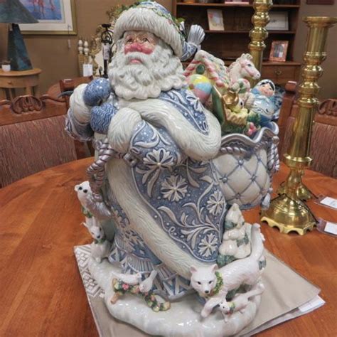 Fitz And Floyd Crystal Winter Santa Cookie Jar