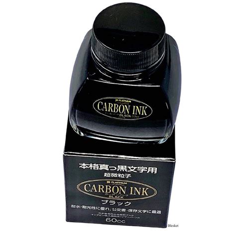 Platinum Ink Bottle Carbon Black 60cc Blesket Canada Water Ink