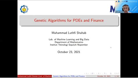 Seminar Series Machine Learning In Partial Differential Equations