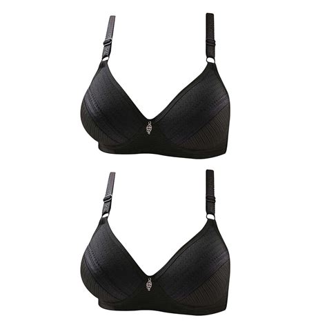 2 Pack Bras For Women Deep V No Underwire Smooth Wireless Bralettes Comfort Seamless Plunge Bra