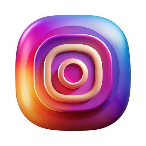 Instagram 3d Instagram Logotipo 3d Instagram ícone 3d Instagram Símbolo