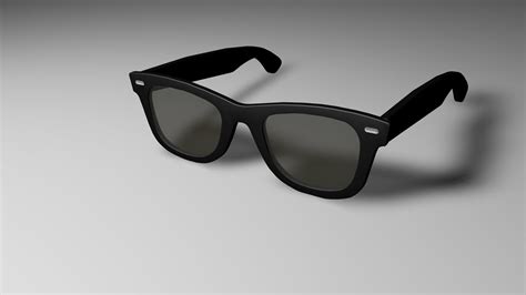 3d Rayban Style Black Sunglasses 3d Model Animated Cgtrader