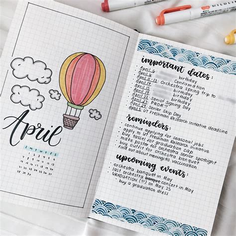 My April cover page! : bulletjournal